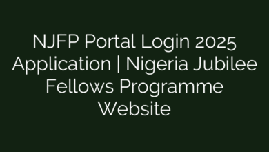 NJFP Portal Login 2025 Application | Nigeria Jubilee Fellows Programme Website