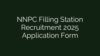 NNPC Filling Station Recruitment 2025 Application Form