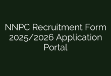 NNPC Recruitment Form 2025/2026 Application Portal