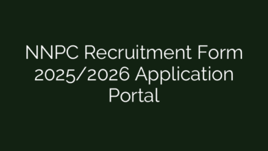 NNPC Recruitment Form 2025/2026 Application Portal