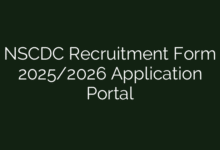 NSCDC Recruitment Form 2025/2026 Application Portal