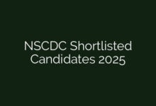 NSCDC Shortlisted Candidates 2025