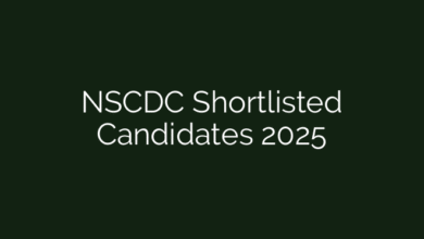 NSCDC Shortlisted Candidates 2025
