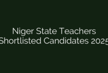 Niger State Teachers Shortlisted Candidates 2025