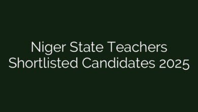 Niger State Teachers Shortlisted Candidates 2025