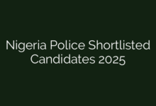 Nigeria Police Shortlisted Candidates 2025