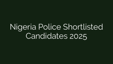Nigeria Police Shortlisted Candidates 2025