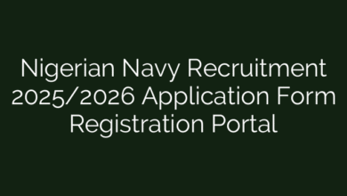 Nigerian Navy Recruitment 2025/2026 Application Form Registration Portal
