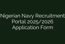 Nigerian Navy Recruitment Portal 2025/2026 Application Form