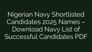 Nigerian Navy Shortlisted Candidates 2025 Names – Download Navy List of Successful Candidates PDF