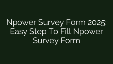 Npower Survey Form 2025: Easy Step To Fill Npower Survey Form