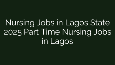 Nursing Jobs in Lagos State 2025 Part Time Nursing Jobs in Lagos