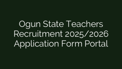 Ogun State Teachers Recruitment 2025/2026 Application Form Portal