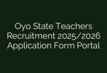 Oyo State Teachers Recruitment 2025/2026 Application Form Portal