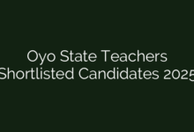 Oyo State Teachers Shortlisted Candidates 2025
