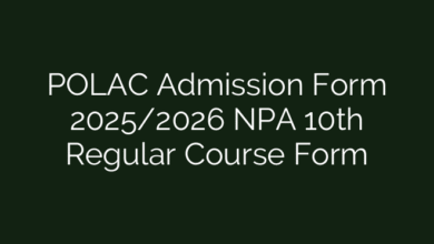 POLAC Admission Form 2025/2026 NPA 10th Regular Course Form