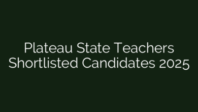 Plateau State Teachers Shortlisted Candidates 2025