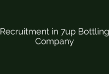 Recruitment in 7up Bottling Company