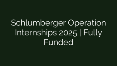 Schlumberger Operation Internships 2025 | Fully Funded