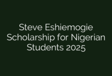 Steve Eshiemogie Scholarship for Nigerian Students 2025