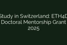 Study in Switzerland: ETH4D Doctoral Mentorship Grant 2025