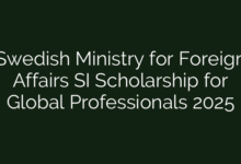 Swedish Ministry for Foreign Affairs SI Scholarship for Global Professionals 2025