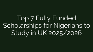 Top 7 Fully Funded Scholarships for Nigerians to Study in UK 2025/2026