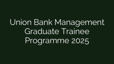 Union Bank Management Graduate Trainee Programme 2025