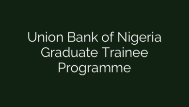 Union Bank of Nigeria Graduate Trainee Programme