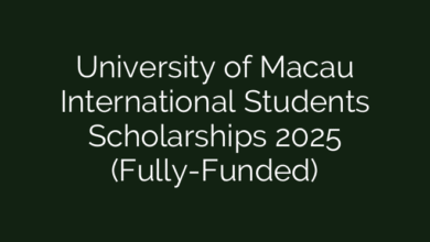 University of Macau International Students Scholarships 2025 (Fully-Funded)