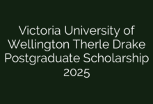 Victoria University of Wellington Therle Drake Postgraduate Scholarship 2025
