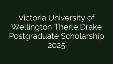 Victoria University of Wellington Therle Drake Postgraduate Scholarship 2025