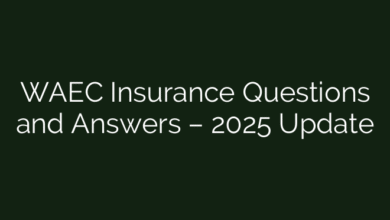 WAEC Insurance Questions and Answers – 2025 Update