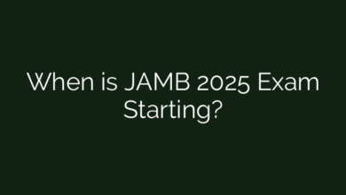When is JAMB 2025 Exam Starting?