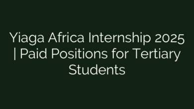 Yiaga Africa Internship 2025 | Paid Positions for Tertiary Students