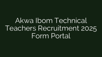 Akwa Ibom Technical Teachers Recruitment 2025 Form Portal