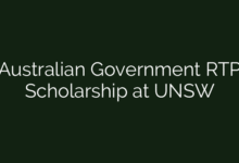 Australian Government RTP Scholarship at UNSW