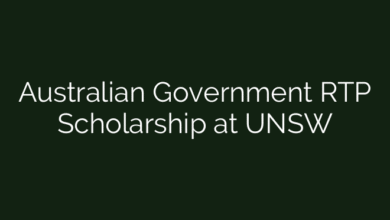 Australian Government RTP Scholarship at UNSW