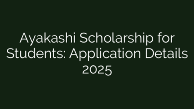 Ayakashi Scholarship for Students: Application Details 2025