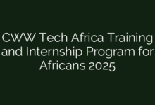 CWW Tech Africa Training and Internship Program for Africans 2025