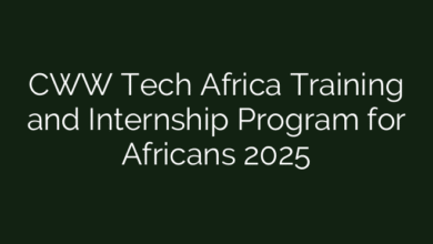 CWW Tech Africa Training and Internship Program for Africans 2025