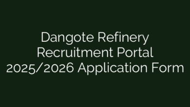 Dangote Refinery Recruitment Portal 2025/2026 Application Form