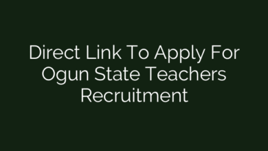 Direct Link To Apply For Ogun State Teachers Recruitment