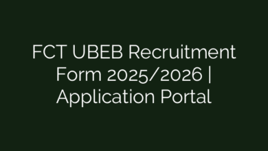 FCT UBEB Recruitment Form 2025/2026 | Application Portal