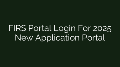 FIRS Portal Login For 2025 New Application Portal