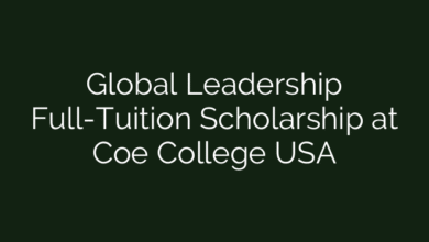 Global Leadership Full-Tuition Scholarship at Coe College USA