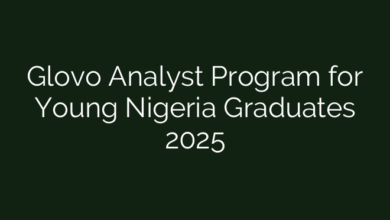 Glovo Analyst Program for Young Nigeria Graduates 2025