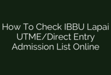 How To Check IBBU Lapai UTME/Direct Entry Admission List Online