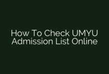 How To Check UMYU Admission List Online