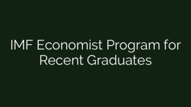IMF Economist Program for Recent Graduates